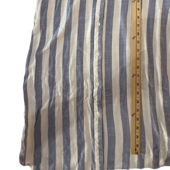 Hope & Harlow Sleeveless Striped Button-Down Shirt Dress 8 - Picture 7 of 8